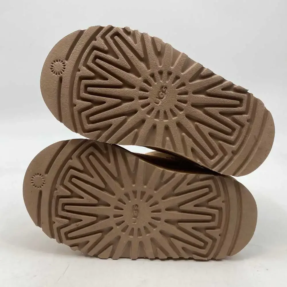 UGG Brown Suede Booties | 8T Girls Bootie Wool Lining